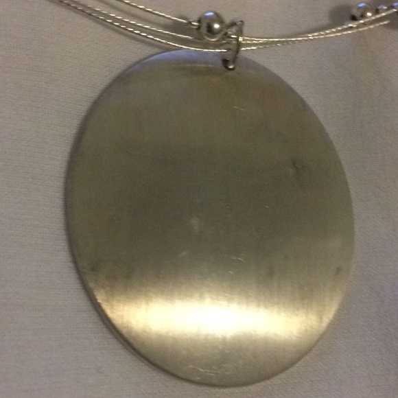 Tri-Layer Formal Bead and Wire Pendant Necklace - Picture 2 of 3